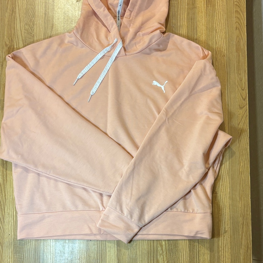 Puma Peach Pullover Hoodie with White Logo
